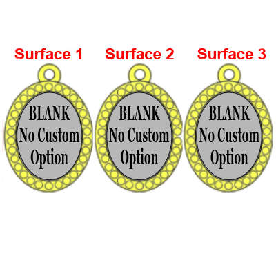 Gold-tone 3 Charms No Customization