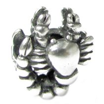 Sterling silver Scorpio Zodiac Bead for Pandora Troll European Charm Bracelets