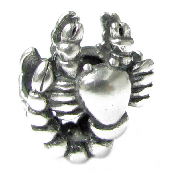 Sterling silver Scorpio Zodiac Bead for Pandora Troll European Charm Bracelets