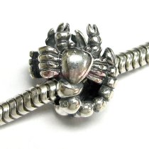 Sterling silver Scorpio Zodiac Bead for Pandora Troll European Charm Bracelets
