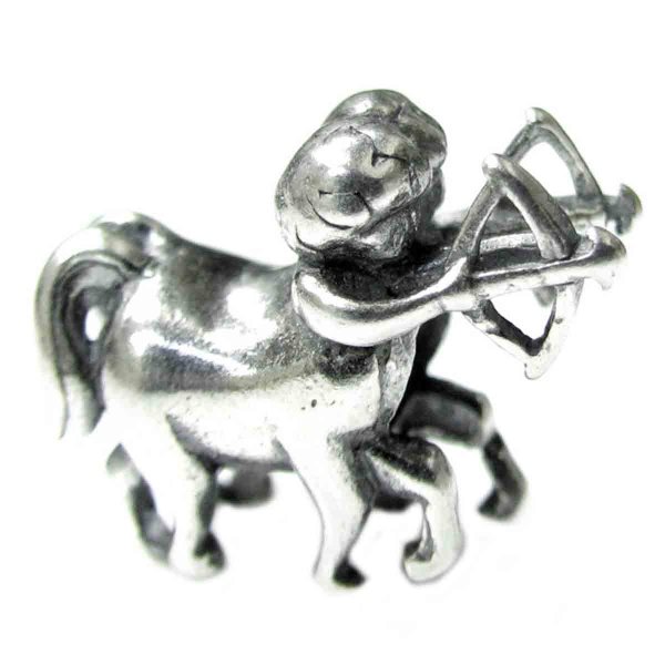 Sterling silver Sagittarius Zodiac Bead for Pandora Troll European Charm Bracelets