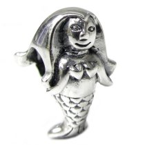 Sterling silver Little Mermaid Bead for Pandora Troll European Charm Bracelets
