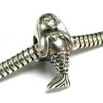 Sterling silver Little Mermaid Bead for Pandora Troll European Charm Bracelets