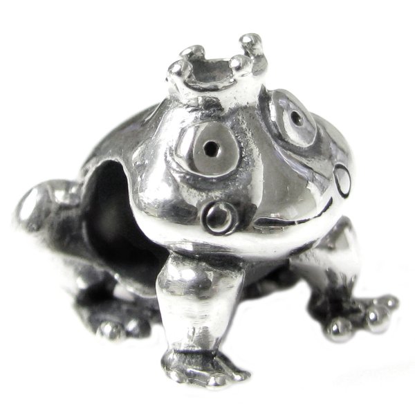 Sterling silver Frog Prince Bead for Pandora Troll European Charm Bracelets