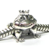 Sterling silver Frog Prince Bead for Pandora Troll European Charm Bracelets