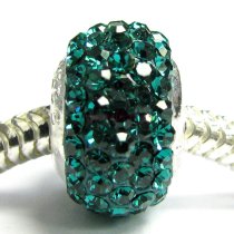 Sterling Silver BIRTHSTONE ROUND Crystal for Pandora Troll European Charm Bracelet May