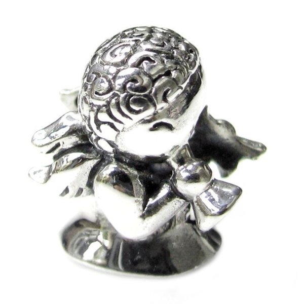 Sterling silver Angel Trumpet Triumph Screw-on Bead for Pandora Troll European Charm Bracelets