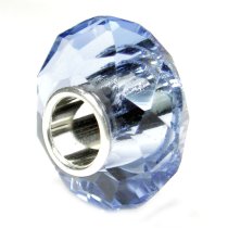 Sterling Silver BIRTHSTONE Crystal Aquamarine European Bead charm March