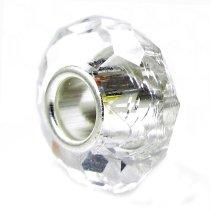 Sterling Silver BIRTHSTONE Clear Crystal European Bead charm April