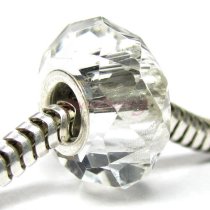 Sterling Silver BIRTHSTONE Clear Crystal European Bead charm April