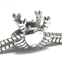 Sterling silver Cancer Zodiac Bead for European Charm Bracelets