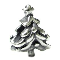 Sterling Silver Christmas Tree Star Bead for European Charm Bracelets