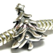 Sterling Silver Christmas Tree Star Bead for European Charm Bracelets