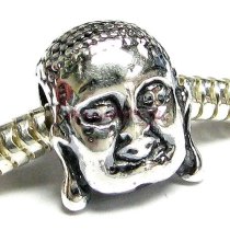 1x Sterling Silver Buddha Sakyamuni Bead for European Charm Bracelets