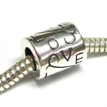 Sterling Silver Love Flower Tube Bead for European Charm Bracelets