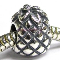 Sterling Silver Fruit Pineapple for European Charm Bracelets