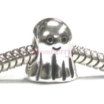 Sterling Silver Cute Lovely Spirit Ghost Halloween Bead for European Charm Bracelets 10mm