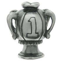 Sterling silver Winning Number 1 Trophy Bead for European Charm Bracelets