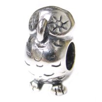 Sterling Silver OWL BIRD for European Charm Bracelets