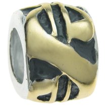 14k gold 925 Sterling Silver DOLLAR SIGN LOGO Bead for European Charm Bracelets