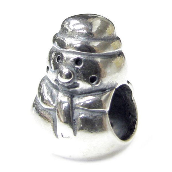 Sterling Silver Christmas SNOWMAN for European Charm Bracelets