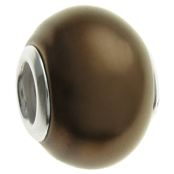 Sterling Silver Bronze PEARL Bead for European Charm Bracelets