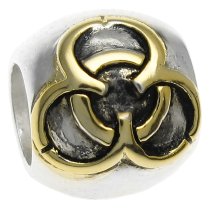14k gold on 925 Sterling Silver United Friendship LOVE KNOT Bead for European Charm Bracelets