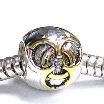 14k gold on 925 Sterling Silver United Friendship LOVE KNOT Bead for European Charm Bracelets