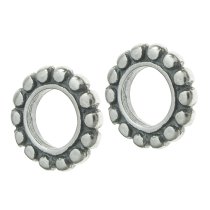 2x Sterling Silver Daisy Round Spacer BEAD for European Charm Bracelets