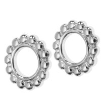 2x Sterling Silver Daisy Round Spacer BEAD for European Charm Bracelets