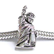 Sterling Silver Statue of Liberty USA Bead for European Charm Bracelets