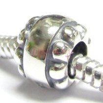 Sterling Silver Round Flower Candy for European Charm Bracelets