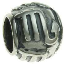 Sterling Silver Zodiac Horoscope SCORPIO Bead Tube for European Charm Bracelets