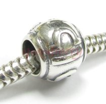 Sterling Silver Zodiac horoscope LIBRA Bead Tube for European Charm Bracelets