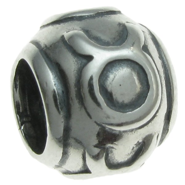 Sterling Silver Zodiac horoscope TAURUS Bead Tube for European Charm Bracelets