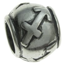 Sterling Silver Zodiac Horoscope SAGITTARIUS Bead Tube for European Charm Bracelets