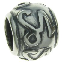 Sterling Silver Zodiac horoscope CAPRICORN Bead Tube for European Charm Bracelets
