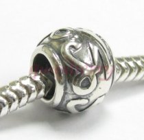 Sterling Silver Zodiac horoscope CAPRICORN Bead Tube for European Charm Bracelets