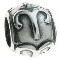 Sterling Silver Zodiac HOROSCOPE ARIES Bead for European Charm Bracelets
