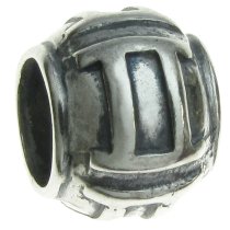 Sterling Silver Zodiac horoscope GEMINI Bead Tube for European Charm Bracelets