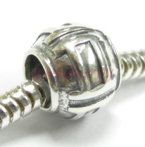 Sterling Silver Zodiac horoscope GEMINI Bead Tube for European Charm Bracelets