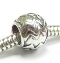 Sterling Silver Zodiac horoscope AQUARIUS Bead Tube for European Charm Bracelets