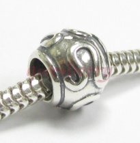 Sterling Silver Zodiac horoscope LEO Bead Tube for European Charm Bracelets