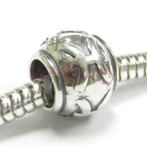 Sterling Silver Zodiac horoscope PISCES Bead Tube for European Charm Bracelets