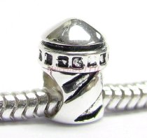 Sterling Silver LIGHTHOUSE TOWER Bead for European Charm Bracelets