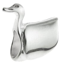 Sterling Silver Animal SWAN DUCK Bead for European Charm Bracelets