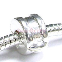 Sterling Silver simplictity / plain CLIP Stopper Bead for European Charm Bracelets