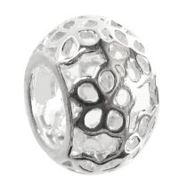 Sterling Silver Daisy flower Beads for European Bead charm Bracelet