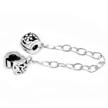 Sterling Silver Stopper Safety Chain Bead for European Charm Bracelets