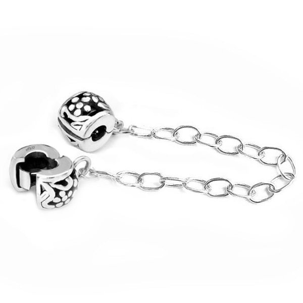 Sterling Silver Stopper Safety Chain Bead for European Charm Bracelets